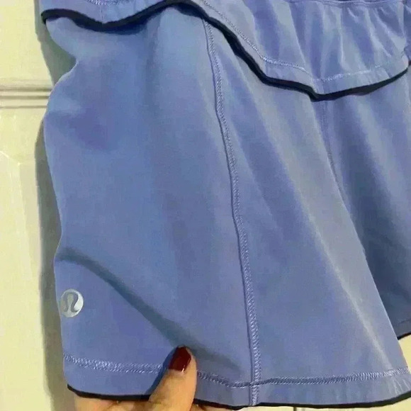 Lululemon Free Reign Short, size 8, color Lullaby Blue Black, Inseam 3.5” - Picture 7 of 16